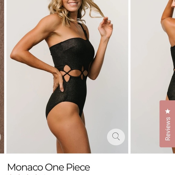 New!Baltic Born NWT Black Cutout One-Piece Swimsuit Large - Picture 4 of 12